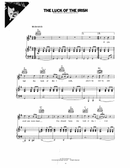 page one of The Luck Of The Irish (Piano, Vocal & Guitar Chords (Right-Hand Melody))