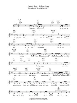page one of Love And Affection (Lead Sheet / Fake Book)
