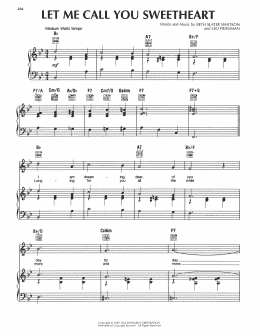 page one of Let Me Call You Sweetheart (Piano, Vocal & Guitar Chords (Right-Hand Melody))
