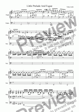 page one of Little Prelude And Fugue