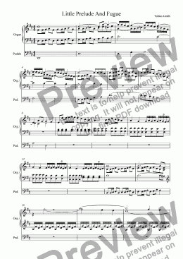 page one of Little Prelude And Fugue