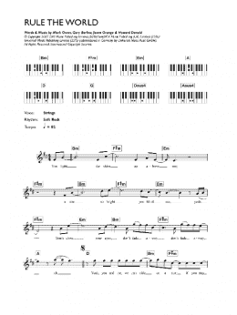 page one of Rule The World (Lead Sheet / Fake Book)