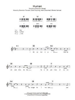 page one of Human (Lead Sheet / Fake Book)