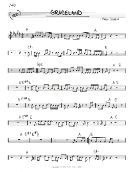 page one of Graceland (Real Book – Melody & Chords)