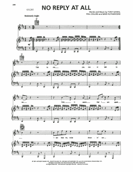 page one of No Reply At All (Piano, Vocal & Guitar Chords (Right-Hand Melody))