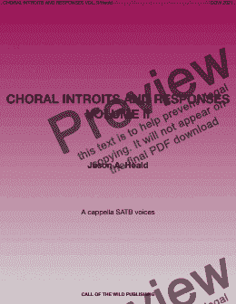 page one of Choral Introits and Responses Volume II 