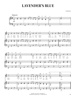 page one of Lavender's Blue (Piano & Vocal)