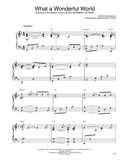 page one of What A Wonderful World (Piano Solo)