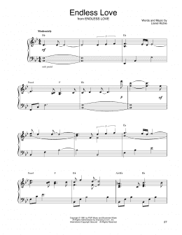 page one of Endless Love (Piano Solo)