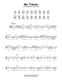 page one of My Tribute (Easy Guitar)