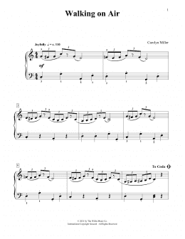 page one of Walking On Air (Educational Piano)