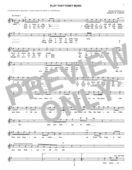 page one of Play That Funky Music (Lead Sheet / Fake Book)
