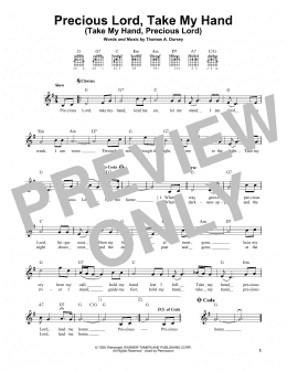 page one of Precious Lord, Take My Hand (Take My Hand, Precious Lord) (Easy Guitar)