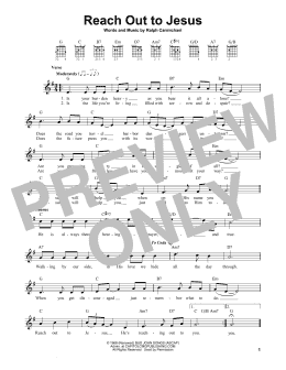 page one of Reach Out To Jesus (Easy Guitar)