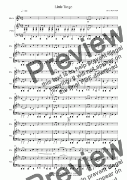 page one of Little Tango for Easy Violin and Piano