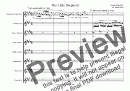 page one of The Little Shepherd (Brass Octet (brass band instruments))