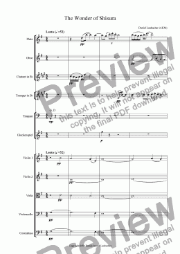 page one of The Wonder of Shisura (Orchestra, SA Soloists, Childrens Choir)