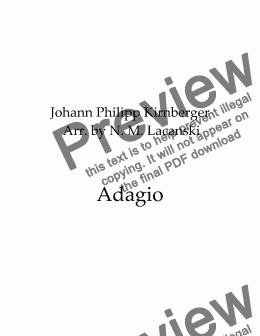 page one of Adagio