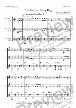 page one of The Tin Pan Alley Rag (02/GT/Score & Parts)