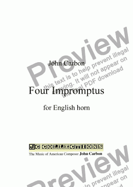 page one of Four Impromptus