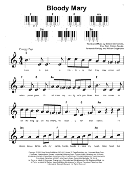 page one of Bloody Mary (Super Easy Piano)