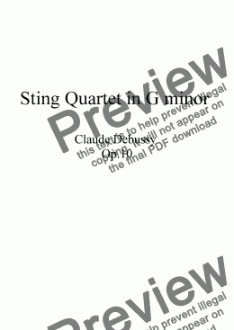page one of Sting Quartet in G minor for Winds Op.10