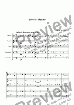 page one of Scottish Medley For Strings
