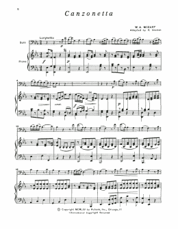 page one of Canzonetta (Trombone and Piano)