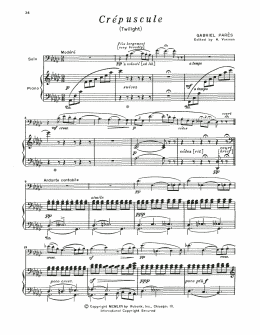 page one of Crepuscule (Trombone and Piano)