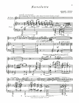 page one of Novelette (Tenor Sax and Piano)