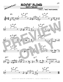 page one of Movin' Along (Sid's Twelve) (Real Book – Melody & Chords – Bb Instruments)