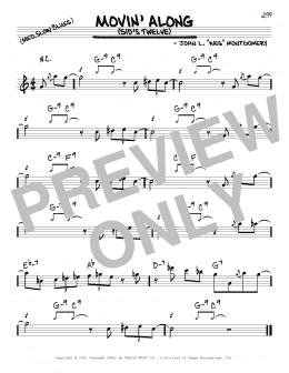 page one of Movin' Along (Sid's Twelve) (Real Book – Melody & Chords – Eb Instruments)
