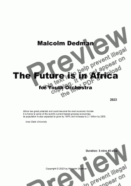 page one of The Future is in Africa