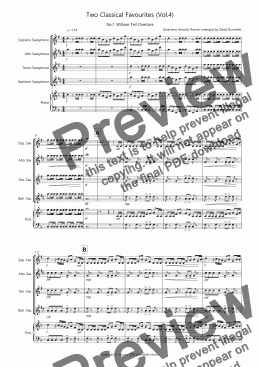 page one of 2 Classical Favourites for Saxophone Quartet (volume four)