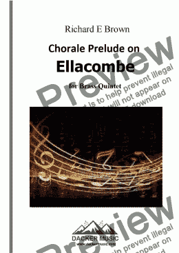 page one of Chorale Prelude on Ellacombe - Brass Quintet