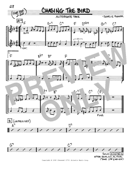 page one of Chasing The Bird (Real Book – Melody & Chords)