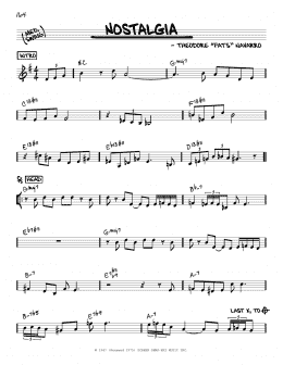 page one of Nostalgia (Real Book – Melody & Chords)