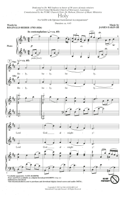 page one of Holy (SATB Choir)
