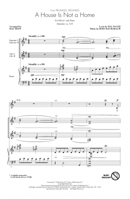 page one of A House Is Not A Home (arr. Mac Huff) (SSAA Choir)