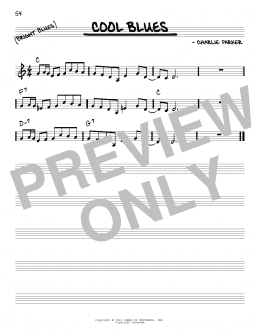 page one of Cool Blues (Real Book – Melody & Chords)