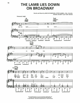 page one of The Lamb Lies Down On Broadway (Piano, Vocal & Guitar Chords (Right-Hand Melody))