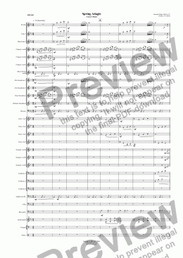 page one of Spring Adagio  - Concert Band