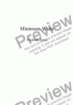page one of Minimum Waltz