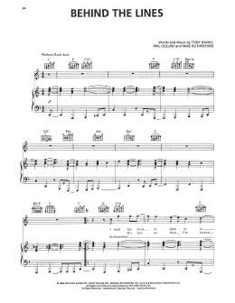 page one of Behind The Lines (Piano, Vocal & Guitar Chords (Right-Hand Melody))