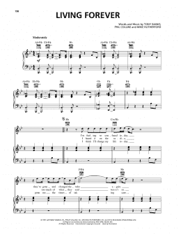 page one of Living Forever (Piano, Vocal & Guitar Chords (Right-Hand Melody))