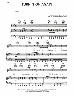 page one of Turn It On Again (Piano, Vocal & Guitar Chords (Right-Hand Melody))