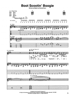 page one of Boot Scootin' Boogie (Guitar Tab)