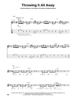page one of Throwing It All Away (Guitar Tab)
