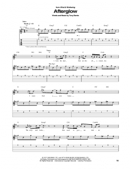 page one of Afterglow (Guitar Tab)