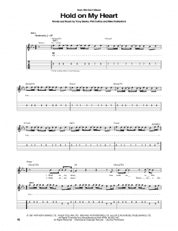 page one of Hold On My Heart (Guitar Tab)